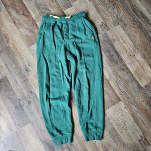 Polo Ralph Lauren Green Yellow Pony Sweatpants Youth M Waist Band Casual Wear